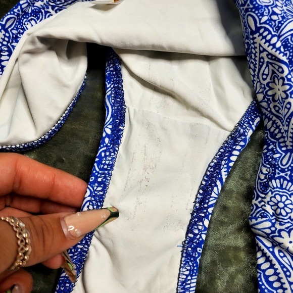 Helen Jon Blue Paisley Print 2 Piece Swimsuit - Picture 6 of 14